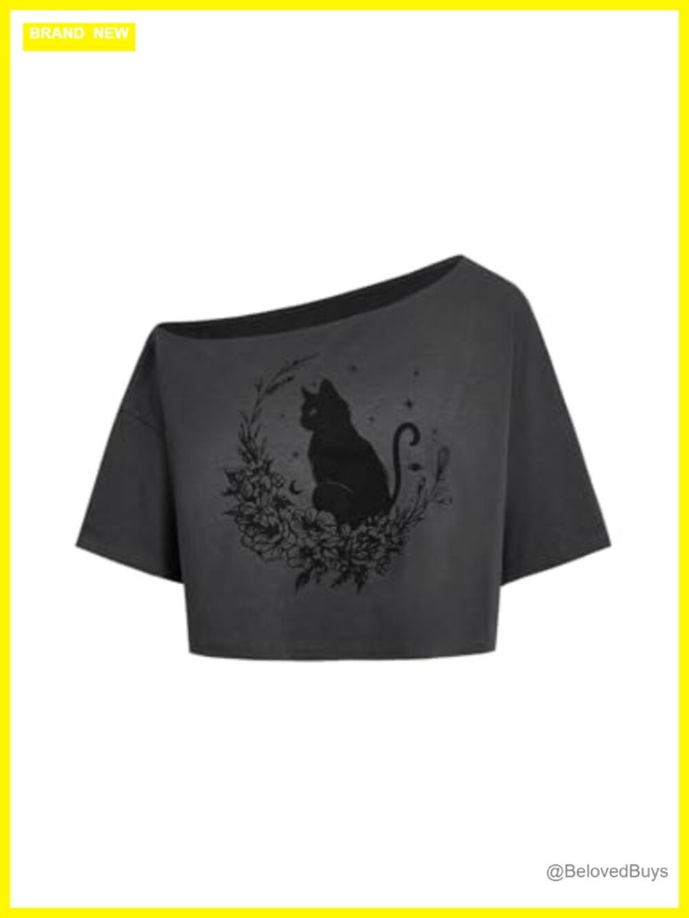Plus Size Off Shoulder Crop Top Asymmetric Neck Short Sleeve